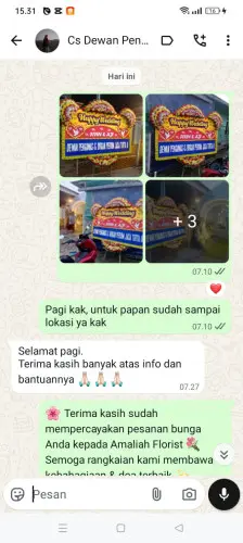 Testimonial Papan Bunga Pernikahan drawati