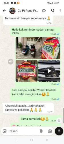 Testimonial Papan Bunga drawati