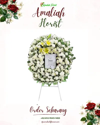 Krans Bunga Duka Cita drawati